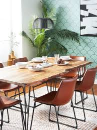 Hayden Retro Dining Rooms Leather Kitchen Chairs Brown Dining Chairs