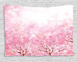 Free 2 Day Shipping Buy Light Pink Tapestry Japanese Cherry Blossom Sakura Tree With Romantic Influence Asian Wall Tapestry Bedroom Tapestry Bedroom Tapestry