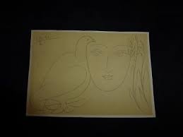 View sold price and similar items: Pablo Picasso Frau Mit Taube Im Blatt Beschrieben Mit 5 2 50 Ii Lithographie Eur 9 00 Picclick De
