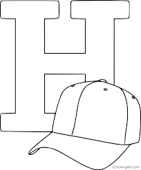 Free educational coloring pages and activities for kids. Letter H With A Hat Coloring Page Coloringall