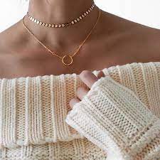 It Is The Circle Of Karma An Open Circle Carries Powerful Meaning Get Your Karma Ring Necklace And Coin Choker Via Lin Coin Choker Ring Necklace Simple Jewelry