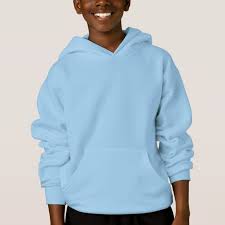 Plain Light Blue Kids Hanes Comfortblend Hoodie Zazzle Com
