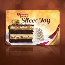 Check spelling or type a new query. Peppermint Bark Cheesecake And Slice Of Joy Gift Card Offer Are Back At The Cheesecake Factory Business Wire