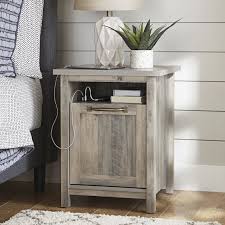 Rustic traditional nightstand with one drawer that will bring a nice accent to your bedroom. Better Homes Gardens Modern Farmhouse Usb Nightstand Rustic Gray Walmart Com Walmart Com
