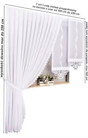 Zestaw Firan Alicja Ekrany Panele Azury 160 220cm Home Decor Curtain Decor Decor