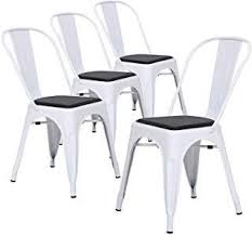 Amazon Com Table Stackable Chairs Furniture Home Kitchen Metal Dining Chairs Chair Cafe Chairs