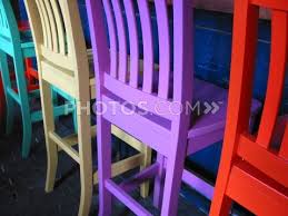 Royalty Free Images Colorful Barstools Chairs In A Mexican Restaurant In Bar Furniture Restaurant Furniture Art Chair