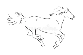 Weißes galoppierendes pferd am strand. Galoppierendes Pferd Vektor Abbildung Illustration Von Lang 74610985