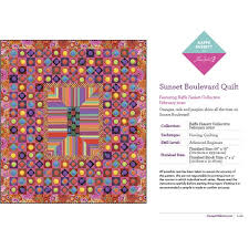 Sheet music for sunset boulevard from sunset boulevard by andrew lloyd webber. Sunset Boulevard Quilt Pattern Free Pdf By Free Spirit Fabrics Fat Quarter Shop