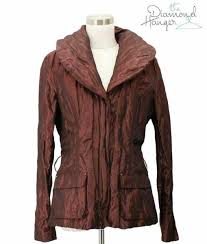 j1 cache designer coat size large 12 14 burgundy red puffer