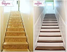 This Dramatic Staircase Makeover Will Cause You To Do A Double Take Basement Stairs Diy Staircase Diy Stairs