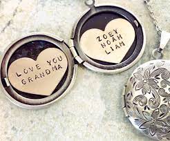 Love You Grandma Locket Necklace Personalized Mothers Day Etsy Locket Necklace Grandma Locket Heart Locket