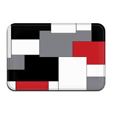 For more options, make sure you also browse our collections of living room rugs, bedroom rugs, dining room rugs, and even outdoor rugs. White Grey Black And Red Irregular Geometric Splicing Print Door Mat Entrance Mat Floor Mat Rug Indoor Bathroom Kitchen Mats Rubber Super Absorbent Non Slip 23 6 X15 7 60cmx40cm Buy Online In Dominica At Dominica Desertcart Com Productid 64974597
