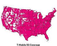 Image of TMobile 5G network map