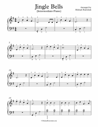 Free Piano Arrangement Sheet Music Jingle Bells Intermediate Level 1 Good Luck Jingle Bells Sheet Music Sheet Music Free Piano