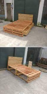Depending on the size of the bed and on the style you prefer, you'll have to use two or more pallets. Easy Pallet Bed Frame Ideas Pallet Bed Frame Diy Pallet Furniture Bedroom Wood Pallet Beds