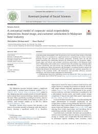 Sehubungan itu, keseluruhan rangkaian sistem lhdnm meliputi ezhasil, bantuan sara hidup dan bantuan prihatin. Pdf A Conceptual Model Of Corporate Social Responsibility Dimensions Brand Image And Customer Satisfaction In Malaysian Hotel Industry