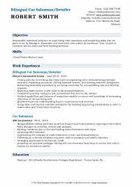 He/she would also apprise car shoppers of warranties and financing options. Car Salesman Resume Samples Qwikresume