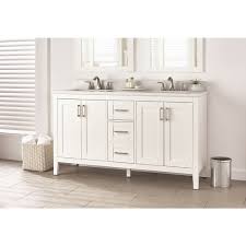 How to choose a bathroom vanity. Home Decorators Collection Ellia 60 Inch 4 Door 2 Drawer Bathroom Vanity In White With Eng The Home Depot Canada