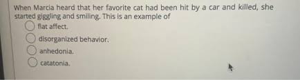 Pour la dépression on parle de flat affect. Solved When Marcia Heard That Her Favorite Cat Had Been H Chegg Com