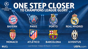 Fc barcelona should line up as such against juventus in the joan gamper trophy. Uefa Champions League The Quarter Final Lineup Is Complete Congratulations Atletico Paris Barcelona Real Madrid Porto Fc Bayern Juventus Monaco Facebook
