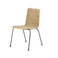 Chaise en lin coloris lin et chêne blanchi diane sur maisons du monde. Chaise En Rotin Zia Maisons Du Monde