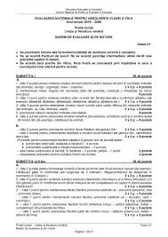 Subiecte evaluarea națională 2021 limba română. Ministerul Educatiei A Publicat Noi Modele De Evaluare Nationala 2020 La Limba Romana Si La Matematica Vezi Subiectele Si Baremele De Corectare Pentru Testele De Antrenament Clasa A 8 A Jitaruionelblog Pregatire