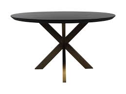 Anna pedestal base accent table, champagneby carolina classics(3). Round Dining Table Zurich O140x76 Black Gold Swiss Edge Acacia Wood Tables Table Tops Henk Schram Meubelen