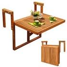 24 inch x 18 inch Stockholm Acacia Balcony Table, Golden Teak Finish  Interbuild