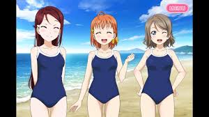 pin by a on ラブライブ one piece swimwear anime