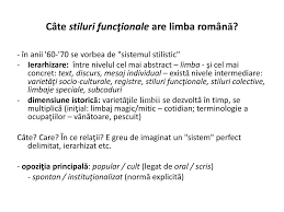 Toate stilurile funcționale se manifestă drept modele conștientizate de către vorbitori, care se conformează acestora. Limba RomanÄ ContemporanÄ Stilistica Curs I Ppt Telecharger