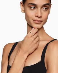 David Yurman Stax Zig Zag Ring in Sterling Silver with Diamonds, 2mm