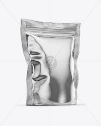 Download Metallic Stand Up Pouch Bag Mockup In Pouch Mockups On Yellow Images Object Mockups