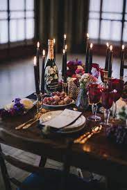 A Noir Inspired Halloween Wedding Editorial Halloween Wedding Centerpieces Cheap Wedding Table Centerpieces Wedding Table Centerpieces
