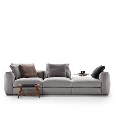 It has a slim frame, with large comfortable cushions sits upon dainty bronze metal feet. Flexform Asolo Sofa Kombiantion Xq