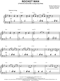 Www.sheetmmusiclibrary.website download thousands of piano, guitar and vocal scores in our online sheet music library: Elton John Rocket Man Sheet Music Piano Solo In G Minor Download Print Sku Mn0156935