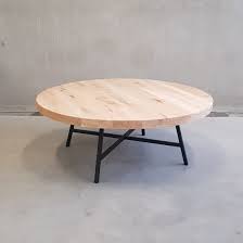 ronde salontafel rustiek eiken 80 cm of 100 cm behandeld tegen vlekken lijn m salontafel moderne salontafels koffietafel