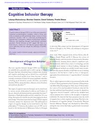 They are listed on the left below. Pdf Cognitive Behavior Therapy