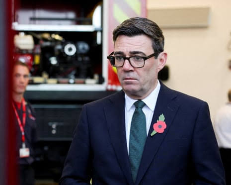 UK politics: Andy Burnham warns of 'winter of greater flooding' – as it happened | Politics | The Guardian