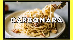 The word carbonara in italian has to do with charcoal so many theories of the origin involve coal miners making. Spaghetti Carbonara Pasta Recipe W Creamy Eggs Bacon Honeysuckle Youtube