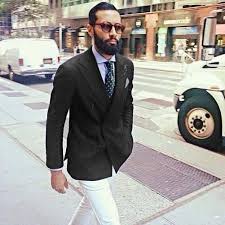 Model is 5'11 and wearing size m. Men S Double Breasted Peak Lapel Black Linen Blazer Sport