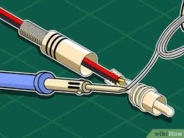 In this picture, i'm holding the loose wire ends down so that you can see what i've done, which makes it if you look at the picture of the ring from the side, you can see how the wires are sitting on top of each other slightly. How To Make Rca Cables 11 Steps With Pictures Wikihow