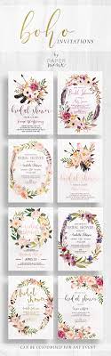 Boho Bridal Shower Invitations By Paper Minx Designs Printed On High Quality Cardstock Head Boho Bridal Shower Invitations Boho Bridal Shower Bridal Shower