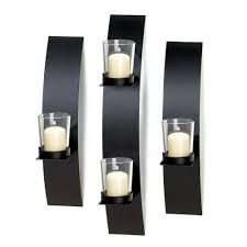 This lighting wall fixture is both rustic and modern at the same time. Candle Sconces Wall Decor Modern Metallic Wall Sconce Candle Holder Black Sold By Case Pack Of 8 Walmart Com Walmart Com