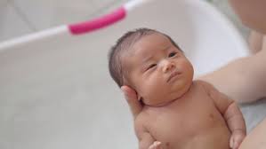 Test the water by dipping your wrist or elbow into the water. Adorable Asian Newborn Baby Girl Stock Footage Video 100 Royalty Free 1030765493 Shutterstock