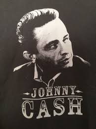 Johnny Cash. Gray Shirt. M.