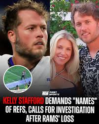 Matthew Stafford's wife Kelly wants refs from game against Seahawks to be  investigated. She said, “Never seen refs get this excited about a catch?  Now the blown dead two point conversion and