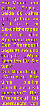 Witz Des Tages Rentner Gehen Zum Paartherapeuten In 2020 Witz Des Tages Rentner Witze Witze