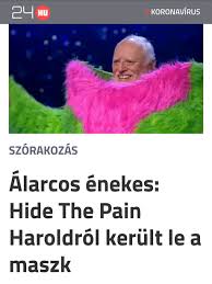 Hide The Pain Harold Was Just Revealed In The Masked Singer Hungary Hats Off To This Legend 9gag