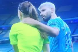 Dia pernah menikahi giannina dinorah, putri sang maestro, pada 2008. Video Sergio Aguero Lambasted For Putting His Hands On The Neck Of Lineswoman Sian Massey Thick Accent